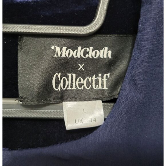 Modcloth x Collectif Florence Zodiac Print Velvet Skater Dress - Picture 9 of 13